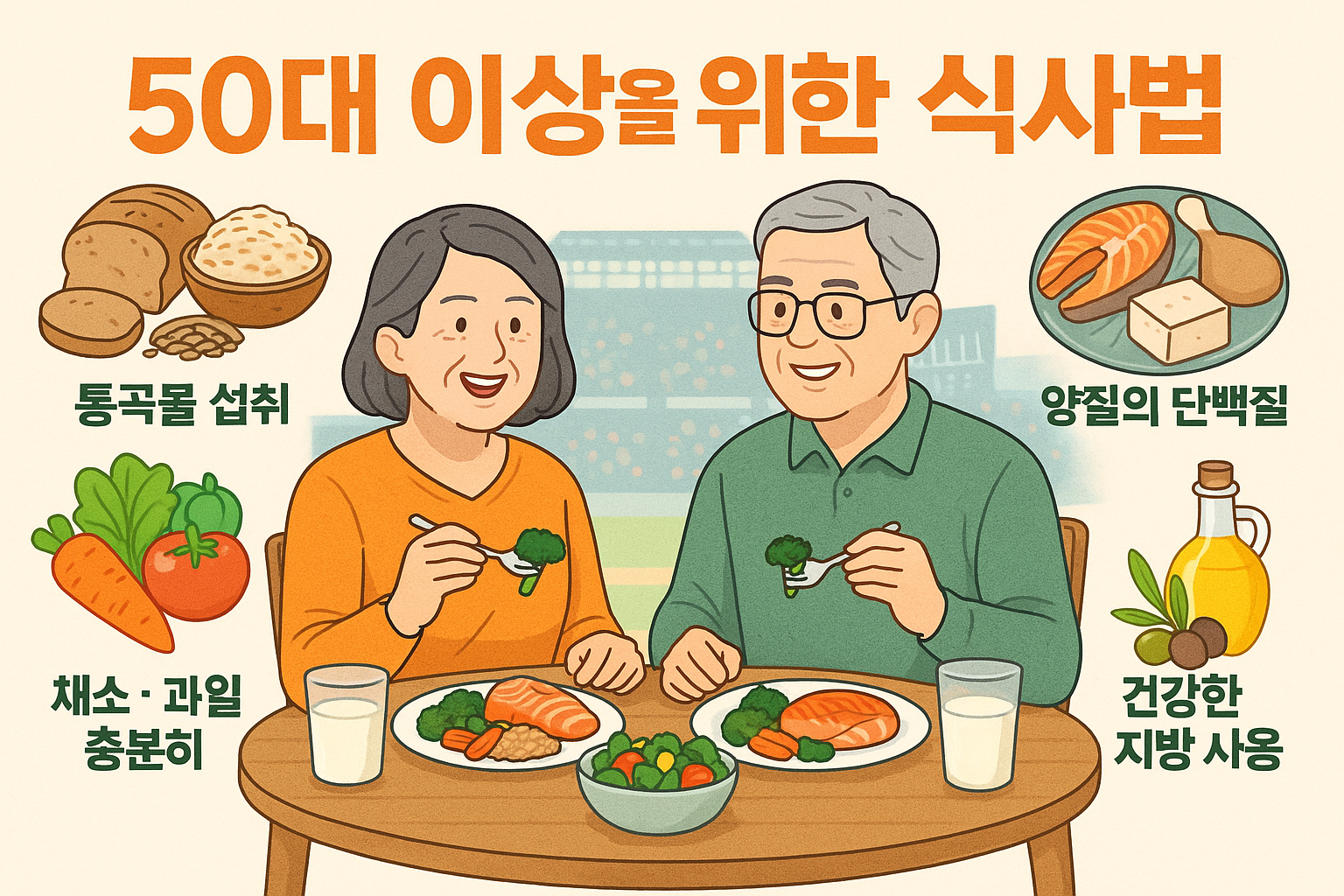 50대 이상 중장년층을 위한 식사법