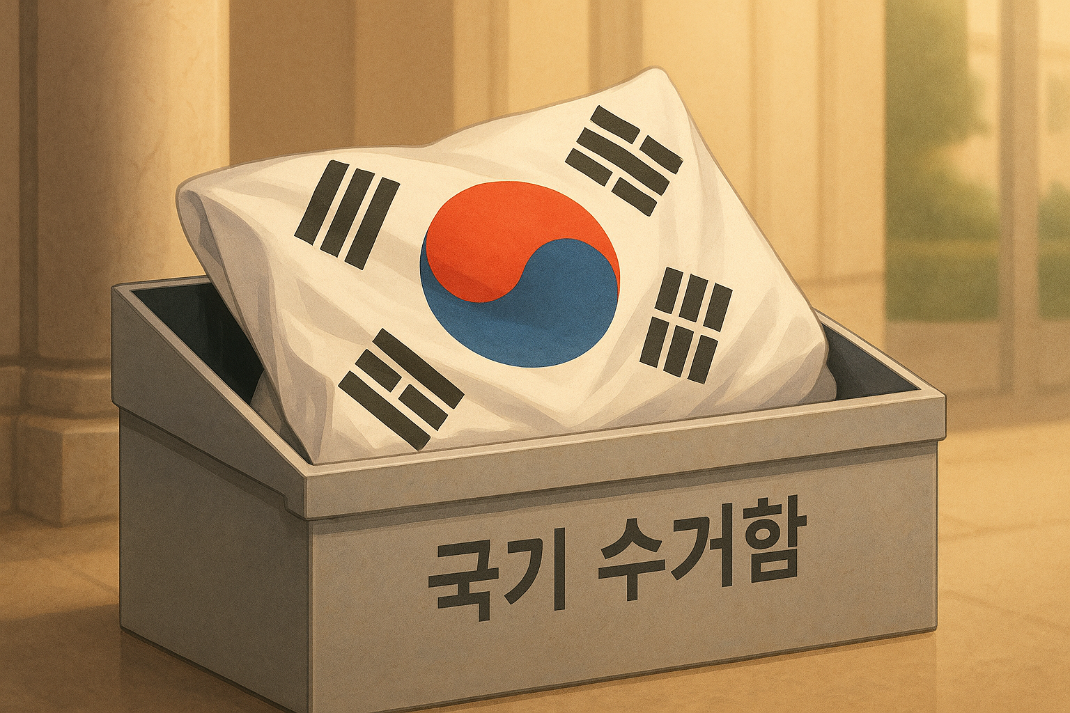 현충일에 태극기 쓰레기봉투 투기…적절한 폐기 방법은?
