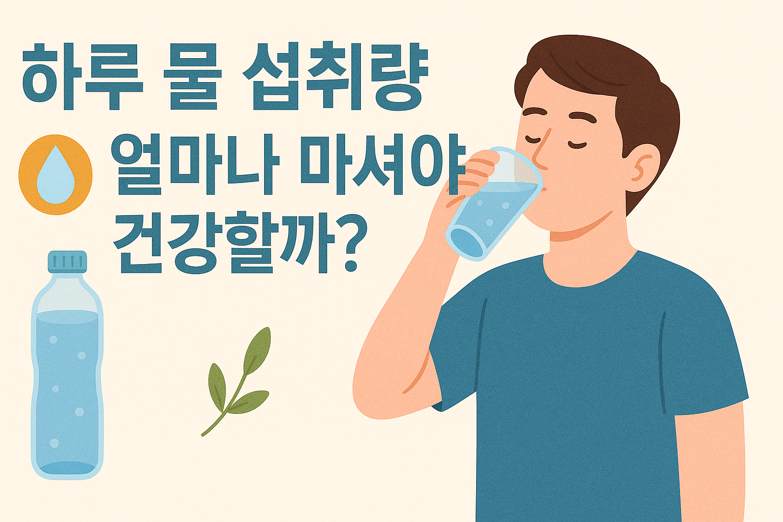 하루 물 섭취량, 얼마나 마셔야 건강할까?