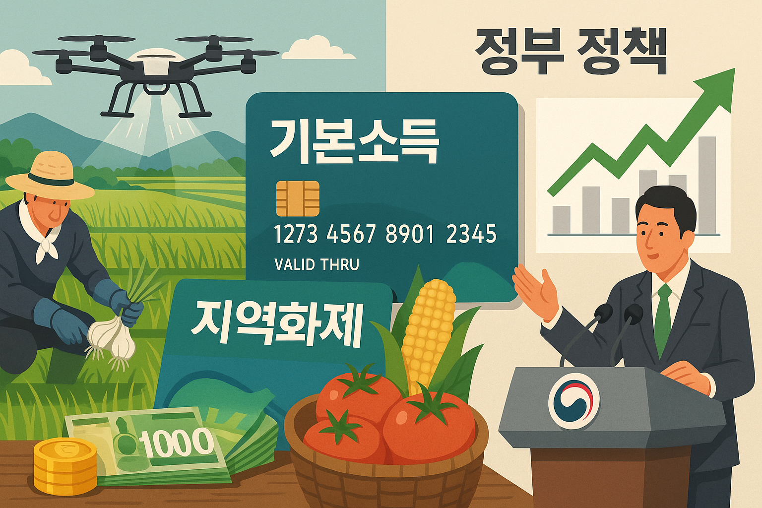 이재명 정부, 농촌기본소득 시범 도입… 먹거리 정책도 강화